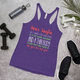 17 - Dear Santa all I want for Christmas is a fat bank account and a thin body - Women's Racerback Tank