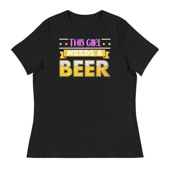 7_39 - This girl needs a beer - Women's Relaxed T-Shirt