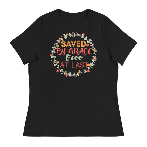 1_161 - Saved by grace free at last - Women's Relaxed T-Shirt