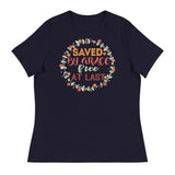 1_161 - Saved by grace free at last - Women's Relaxed T-Shirt