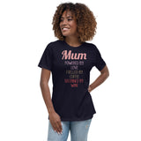 6 - Mum, powered by love, fueled by coffee, sustained by wine - Women's Relaxed T-Shirt