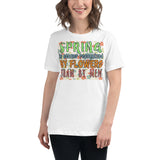 2_83 - Spring is sooner recognized by flowers than by men - Women's Relaxed T-Shirt