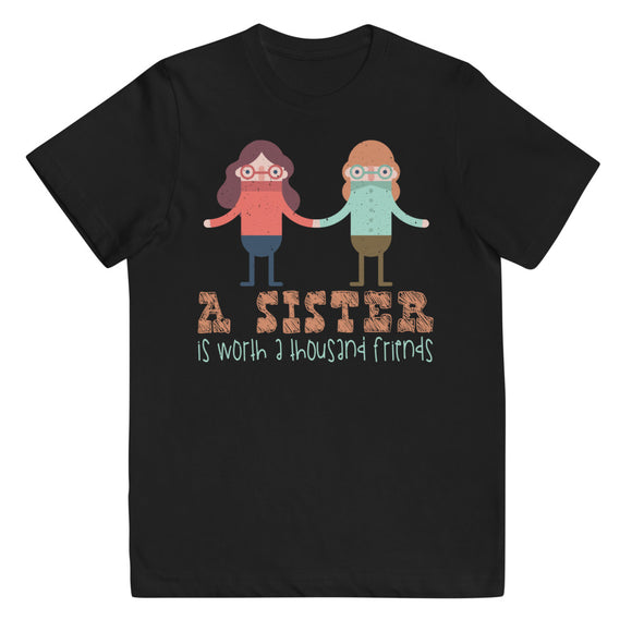 3_152 - A sister is worth a thousand friends - Youth jersey t-shirt