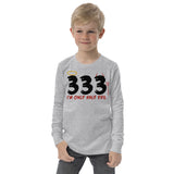 3 - 333 I'm only half evil - Youth long sleeve tee