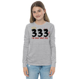 3 - 333 I'm only half evil - Youth long sleeve tee