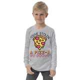 4_109 - You've stolen a pizz-a my heart - Youth long sleeve tee