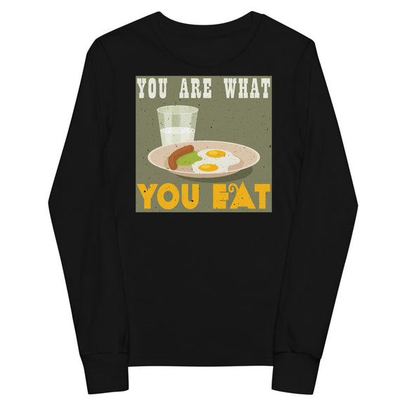 4_44 - You are what you eat - Youth long sleeve tee