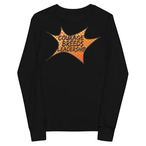 3_262 - Courage breeds leadership - Youth long sleeve tee