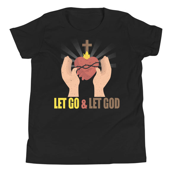 3_255 - Let go and let God - Youth Short Sleeve T-Shirt