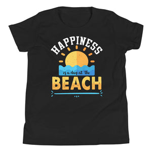 1_231 - Happiness is a day at the beach - Youth Short Sleeve T-Shirt