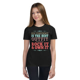 2_228 - Self-confidence is the best outfit, rock it and own it - Youth Short Sleeve T-Shirt