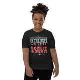 2_228 - Self-confidence is the best outfit, rock it and own it - Youth Short Sleeve T-Shirt