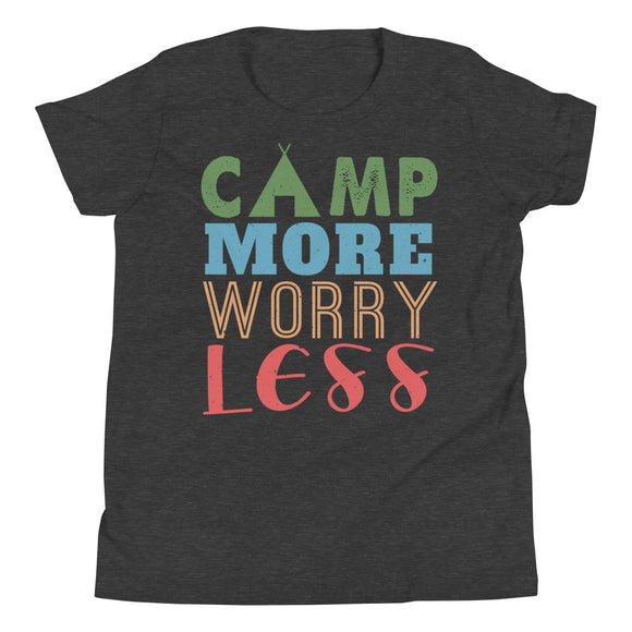 2_270 - Camp more, worry less - Youth Short Sleeve T-Shirt
