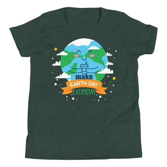 3_269 - Make Earth day everyday - Youth Short Sleeve T-Shirt