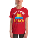 1_231 - Happiness is a day at the beach - Youth Short Sleeve T-Shirt