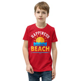 1_231 - Happiness is a day at the beach - Youth Short Sleeve T-Shirt