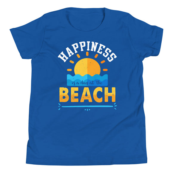 1_231 - Happiness is a day at the beach - Youth Short Sleeve T-Shirt