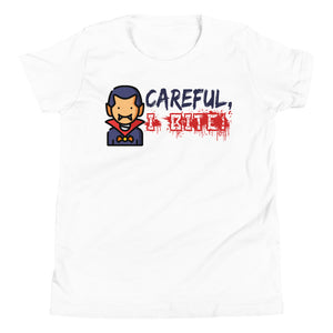 19 - Careful I bite - Youth Short Sleeve T-Shirt